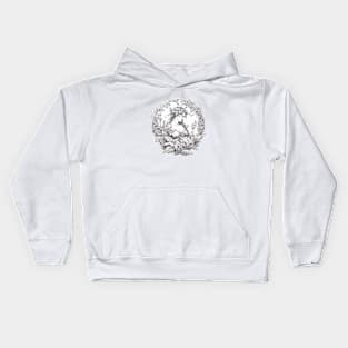 Venus with flowers Kids Hoodie